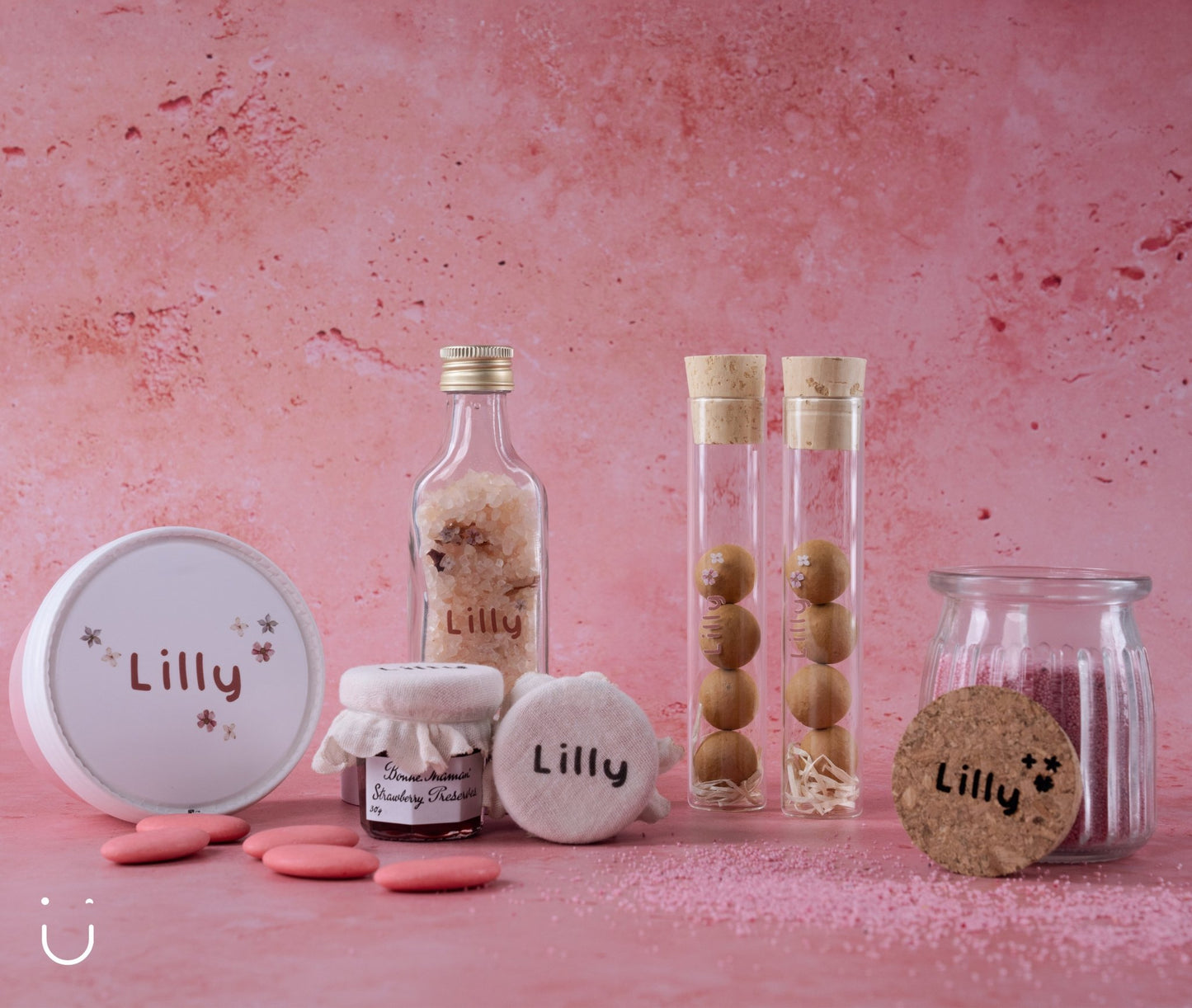 10x Buisje met bloembommetjes - Doopsuiker - Deugeniet - Doopsuiker diy