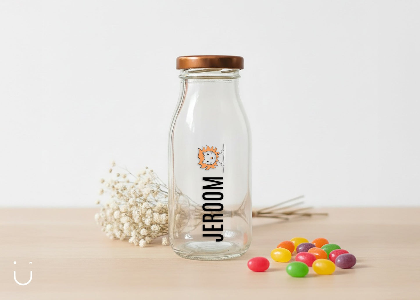 10x Melkflesje met naam - Doopsuiker - Deugeniet - Doopsuiker diy