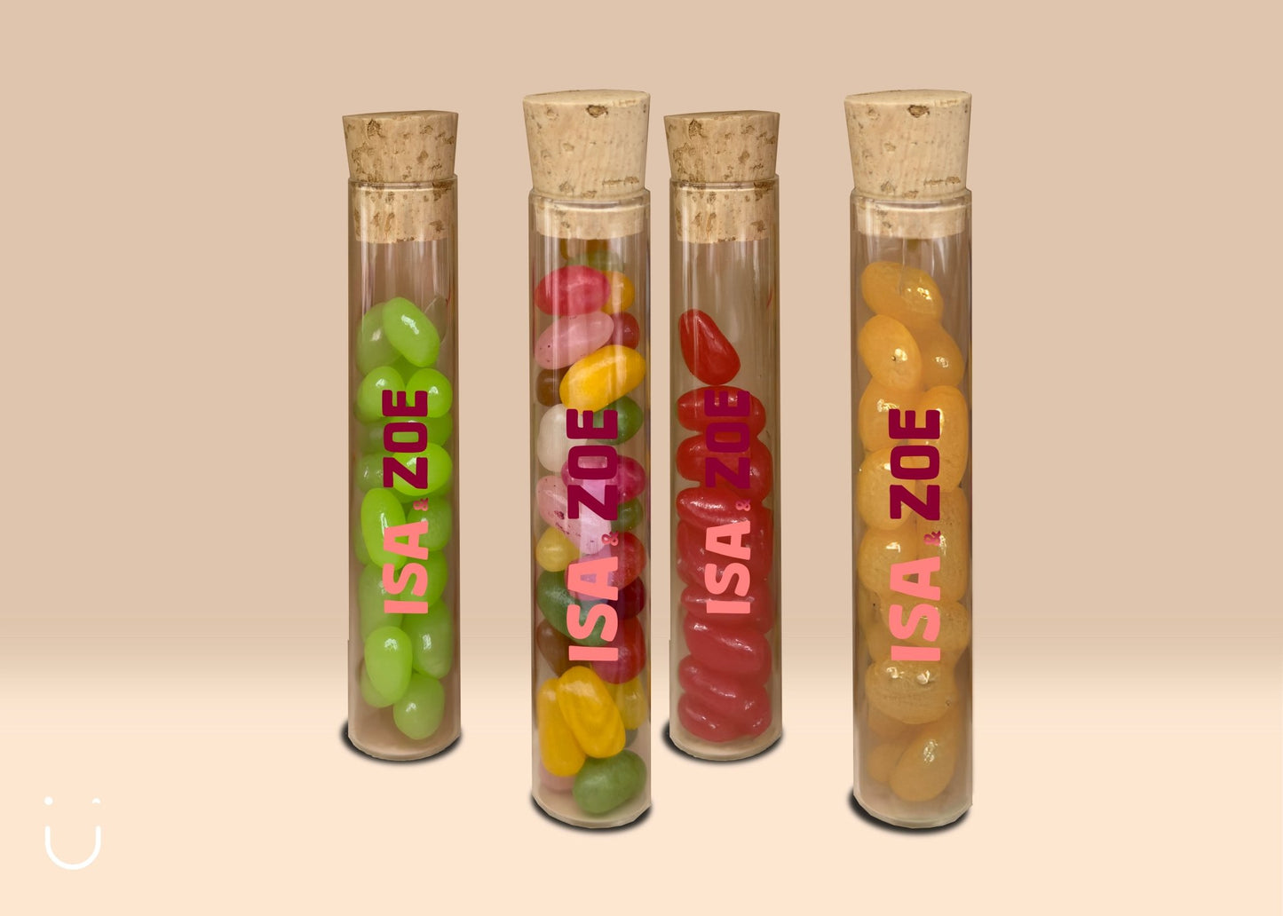 10x Proefbuisje met jellybeans - Deugeniet - Doopsuiker diy