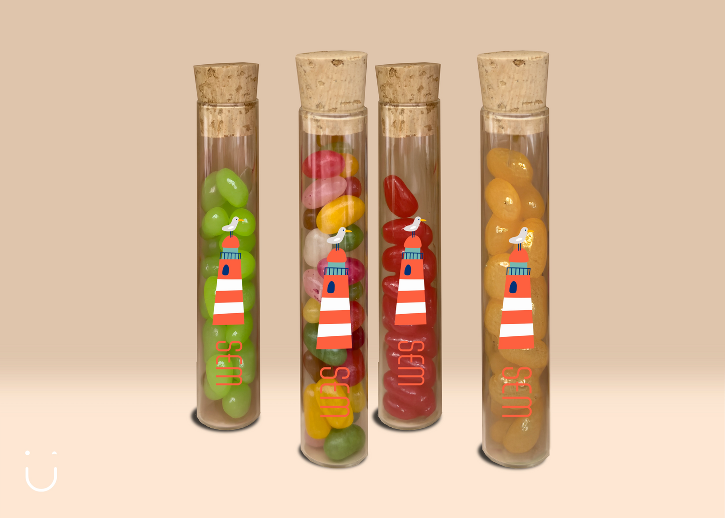 10x Proefbuisje met jellybeans - Deugeniet - Doopsuiker diy