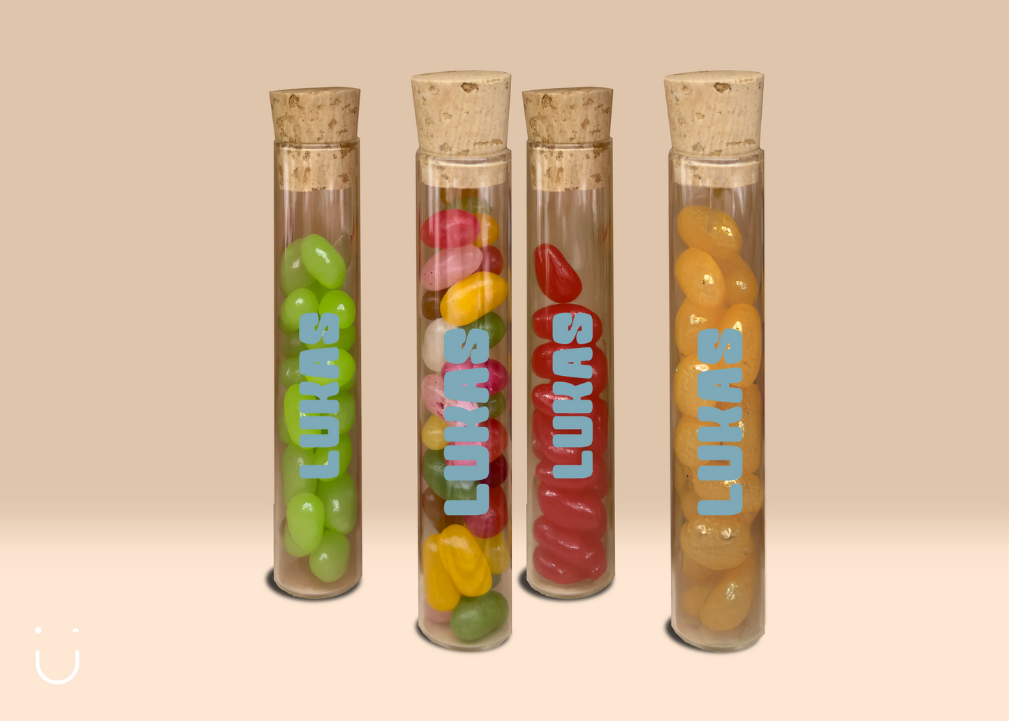 10x Proefbuisje met jellybeans - Deugeniet - Doopsuiker diy