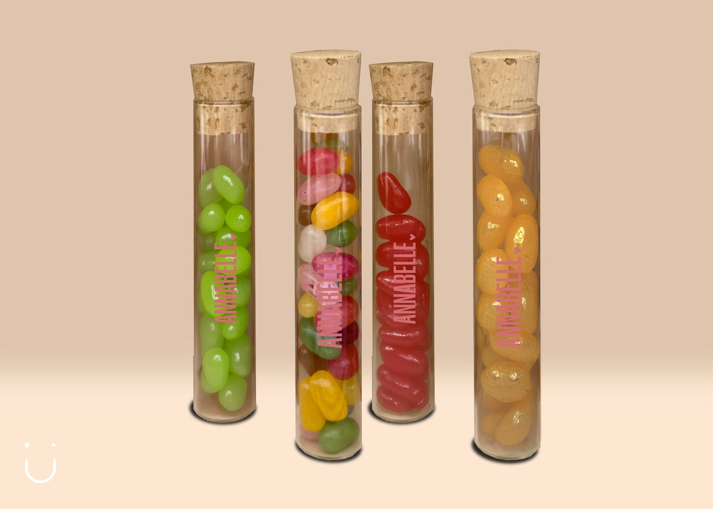 10x Proefbuisje met jellybeans - Deugeniet - Doopsuiker diy