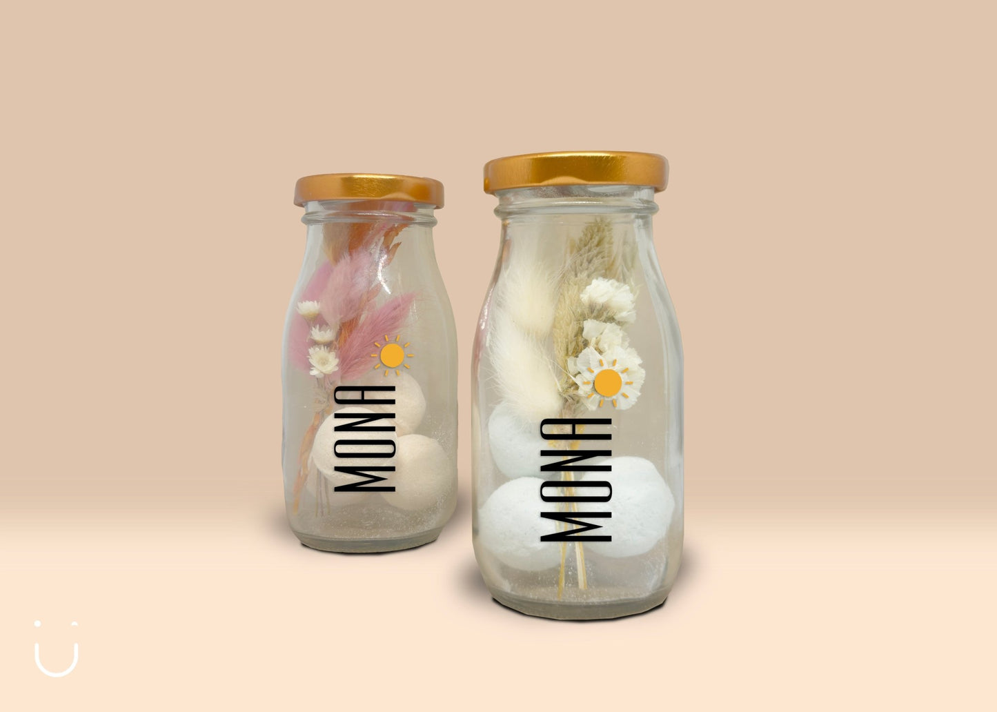 5x Melkflesje met 4 bruisballetjes - Deugeniet - Doopsuiker diy