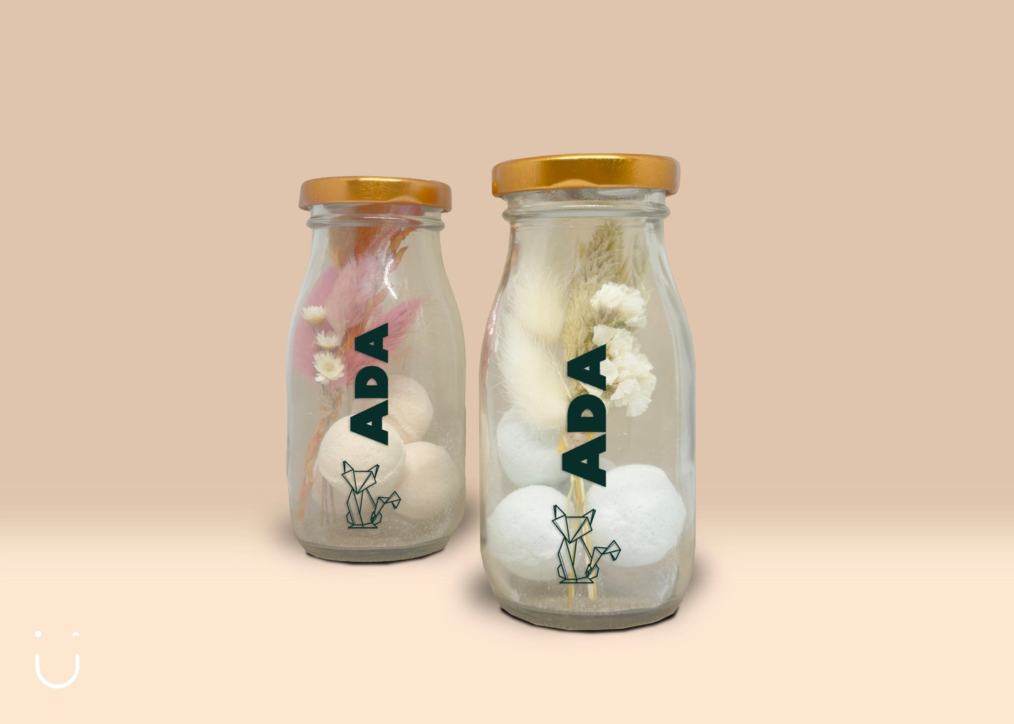 5x Melkflesje met 4 bruisballetjes - Deugeniet - Doopsuiker diy
