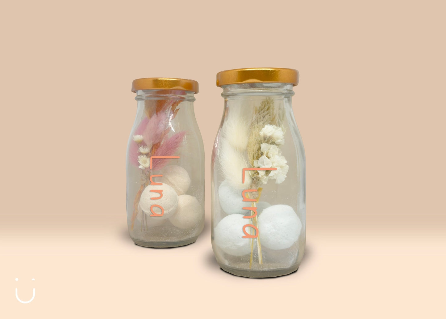 5x Melkflesje met 4 bruisballetjes - Deugeniet - Doopsuiker diy