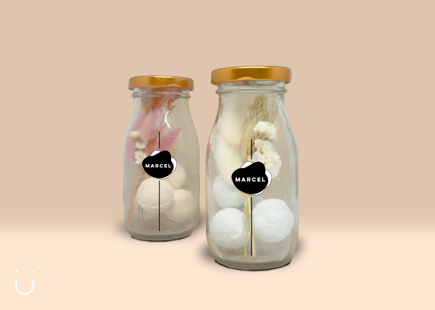 5x Melkflesje met 4 bruisballetjes - Deugeniet - Doopsuiker diy