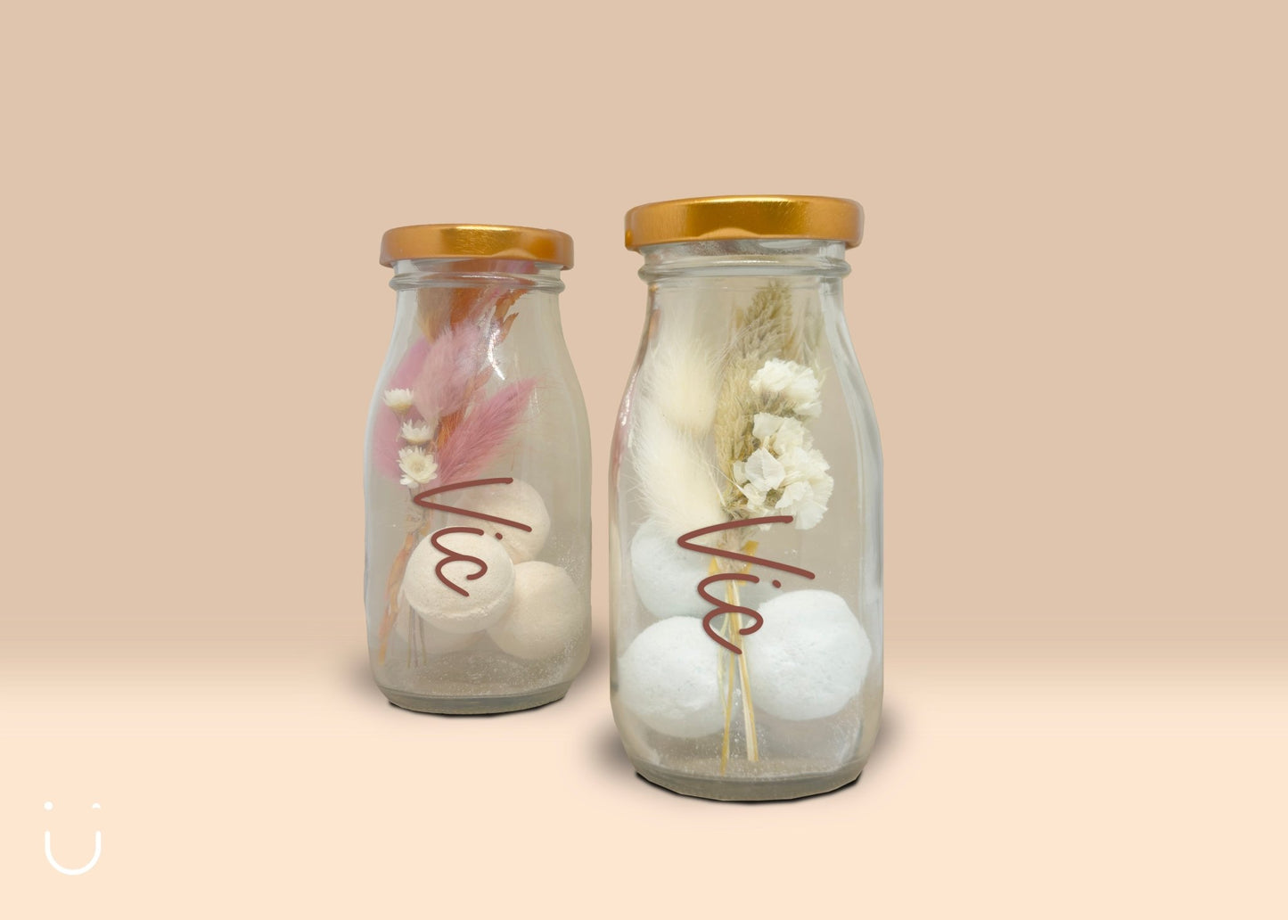 5x Melkflesje met 4 bruisballetjes - Deugeniet - Doopsuiker diy