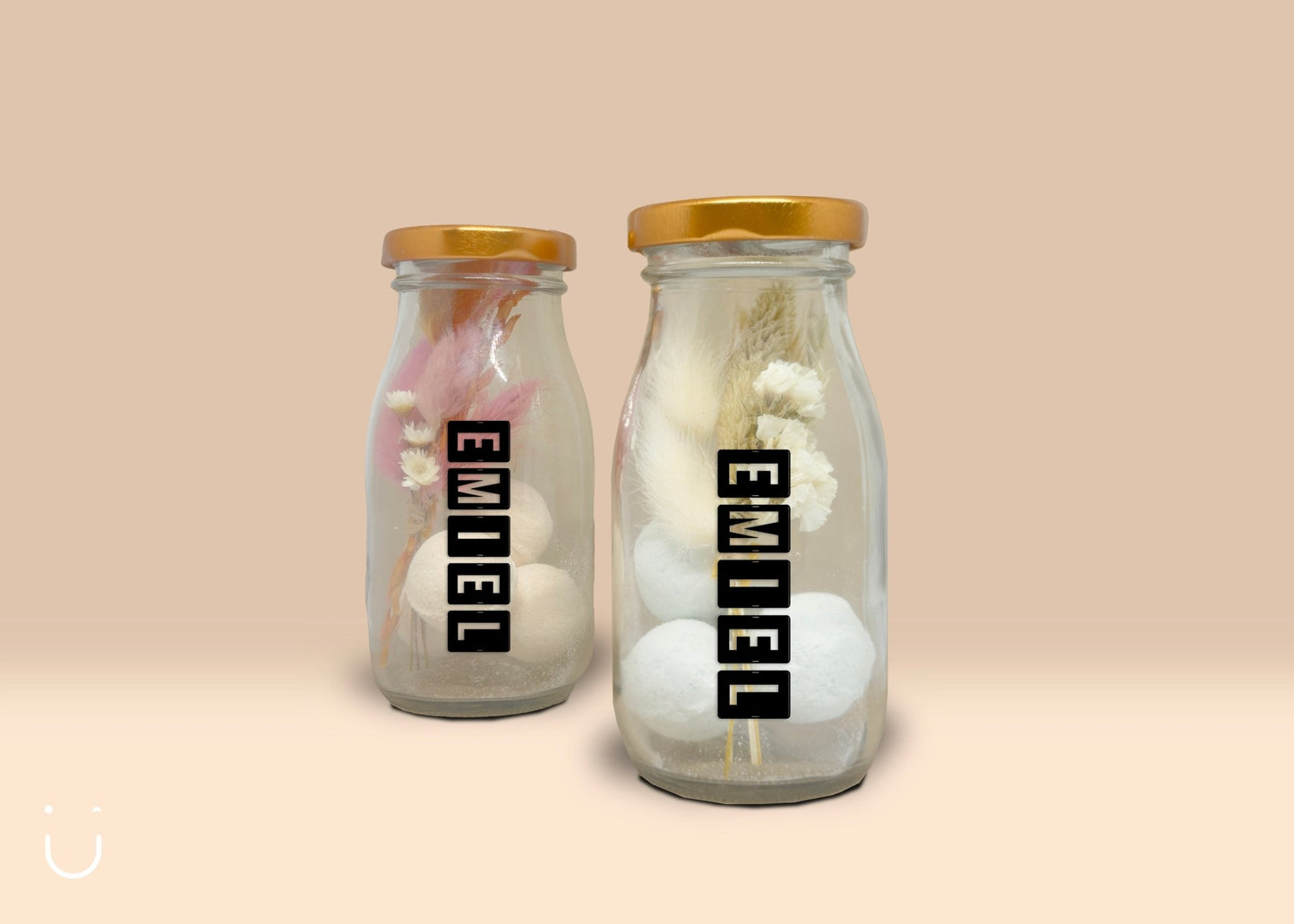 5x Melkflesje met 4 bruisballetjes - Deugeniet - Doopsuiker diy