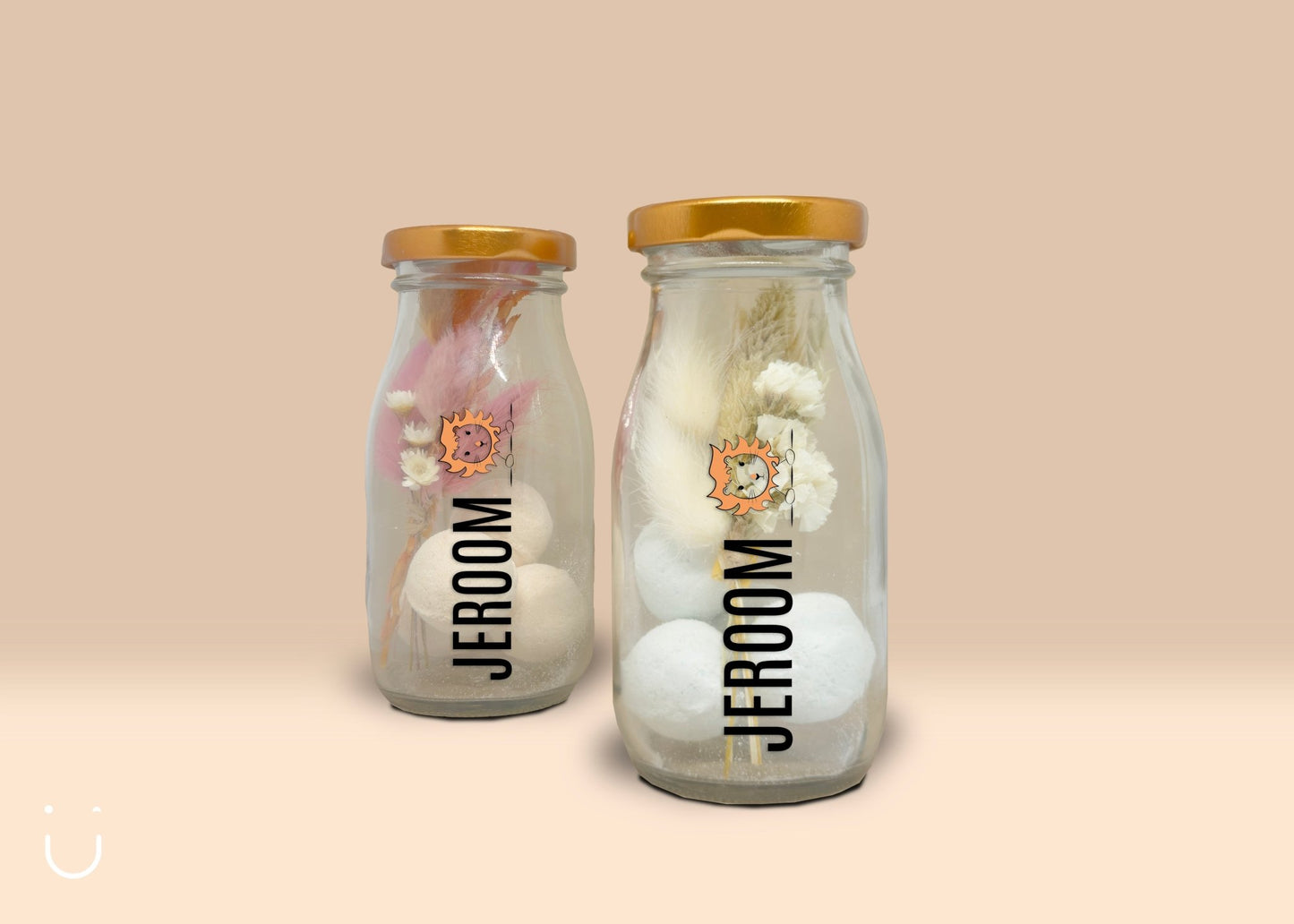 5x Melkflesje met 4 bruisballetjes - Deugeniet - Doopsuiker diy