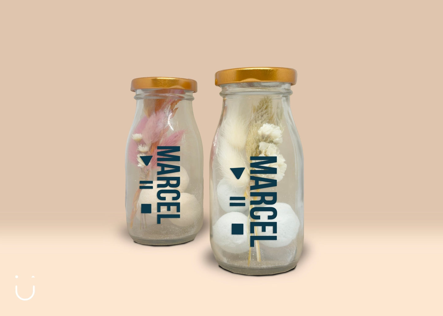 5x Melkflesje met 4 bruisballetjes - Deugeniet - Doopsuiker diy