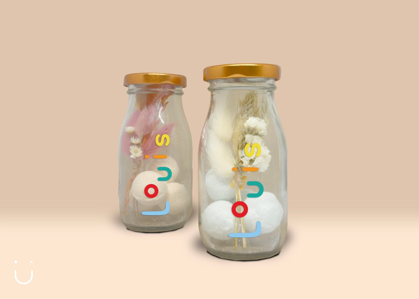 5x Melkflesje met 4 bruisballetjes - Deugeniet - Doopsuiker diy