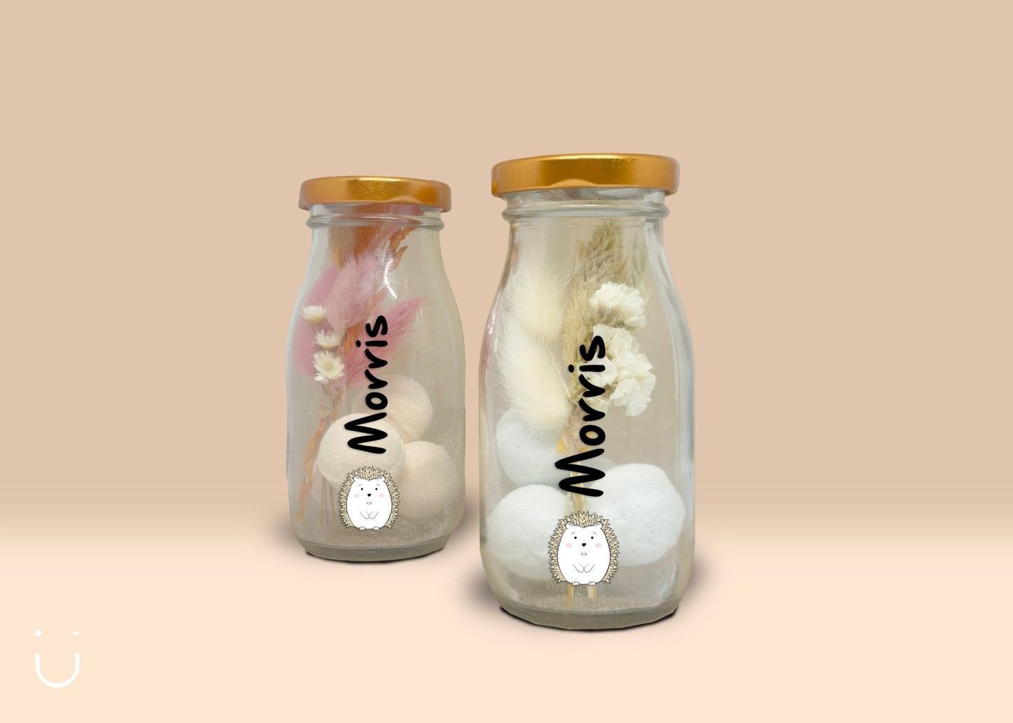 5x Melkflesje met 4 bruisballetjes - Deugeniet - Doopsuiker diy