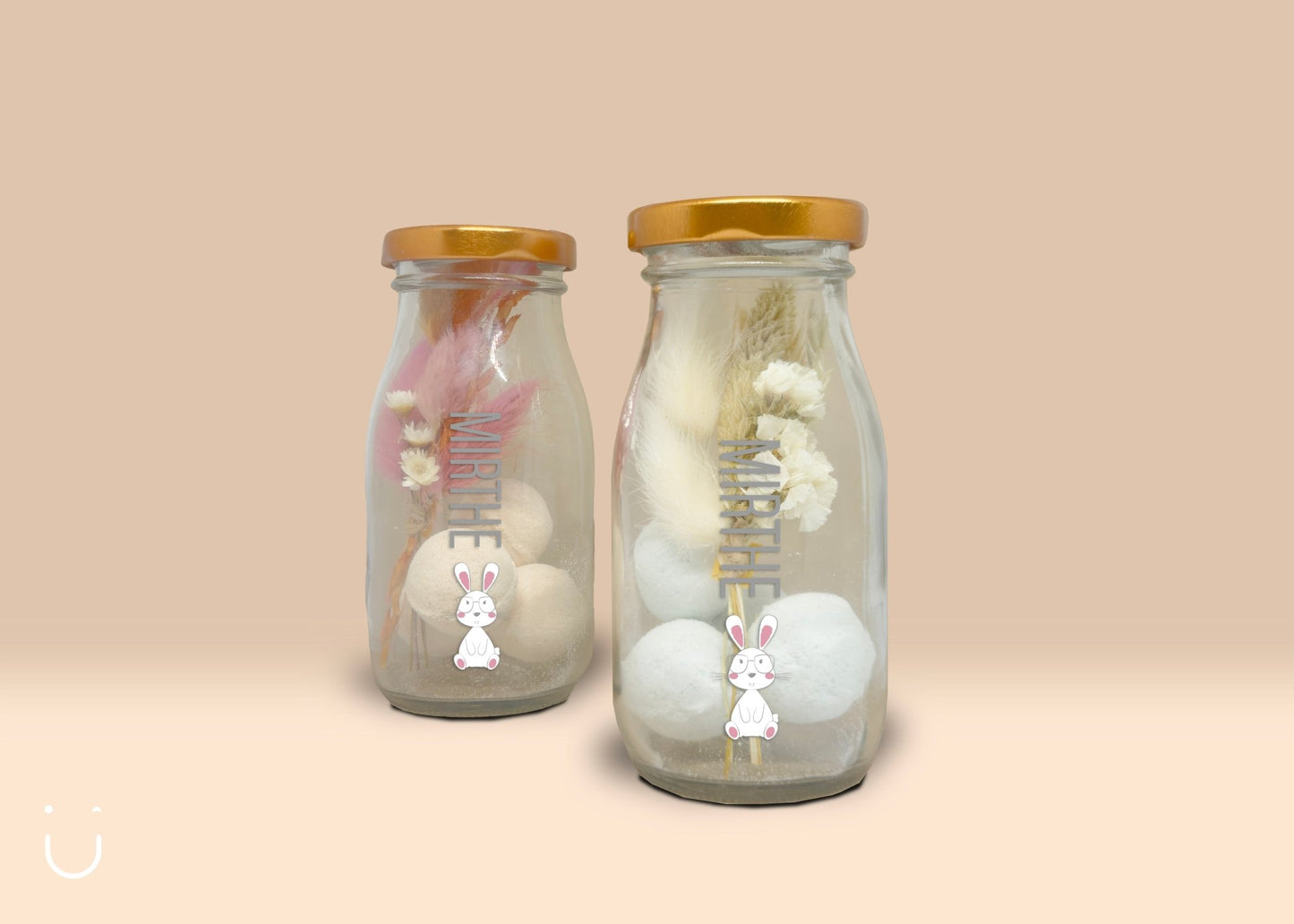 5x Melkflesje met 4 bruisballetjes - Deugeniet - Doopsuiker diy