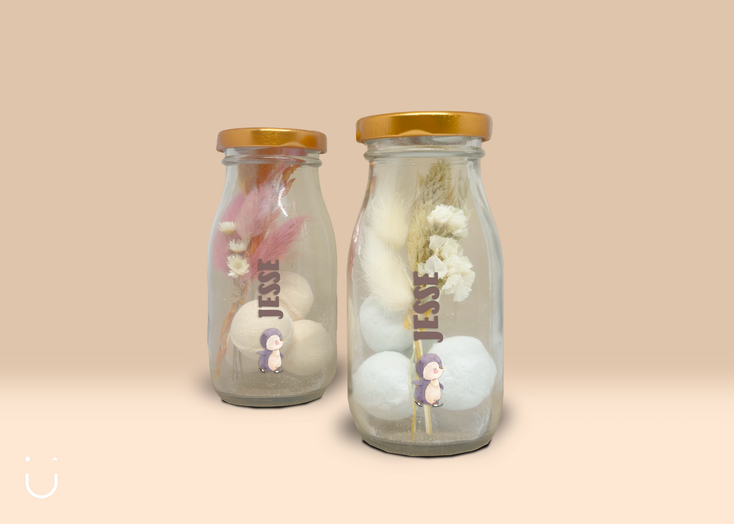5x Melkflesje met 4 bruisballetjes - Doopsuiker - Deugeniet - Doopsuiker diy