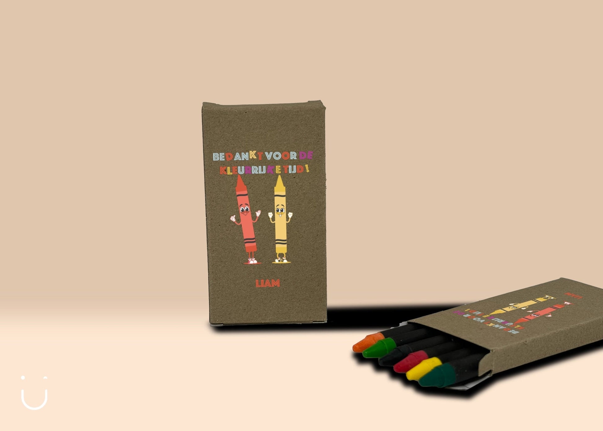 5x traktatie crèche waskrijtjes - Kleurrijke tijd - Deugeniet - Traktatie crèche