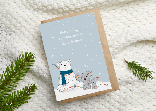 Dream big - kerstkaartjes