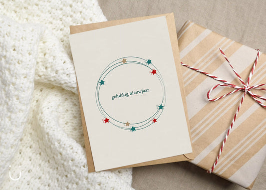 Gelukkig nieuwjaar - kerstkaartjes