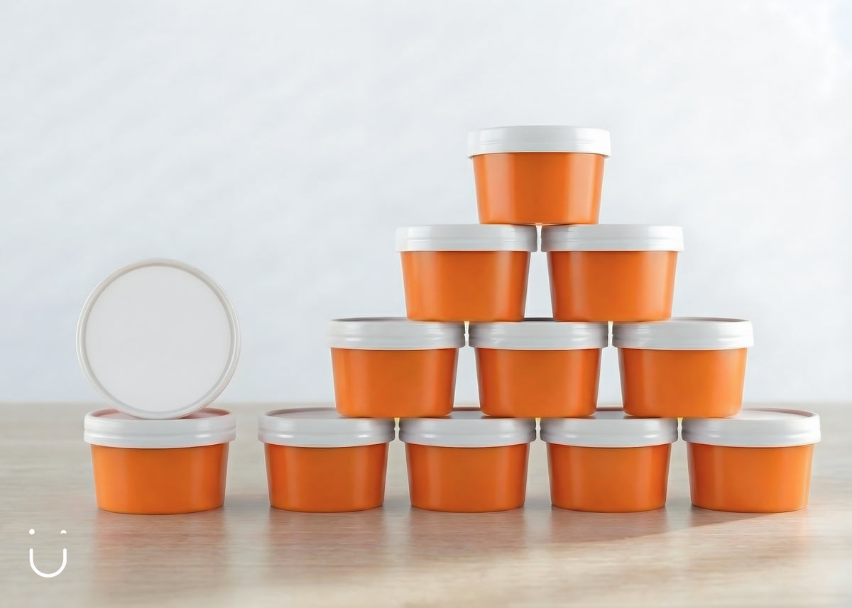 Deugeniet doopsuiker doosje - Oranje • per 10 stuks