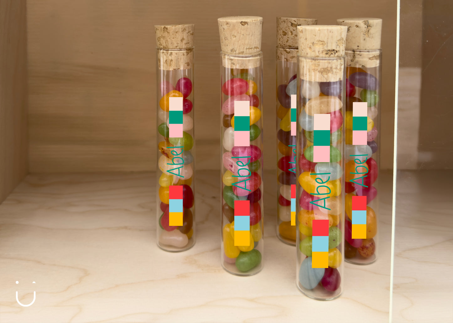 10x Buisje met jellybeans - Doopsuiker