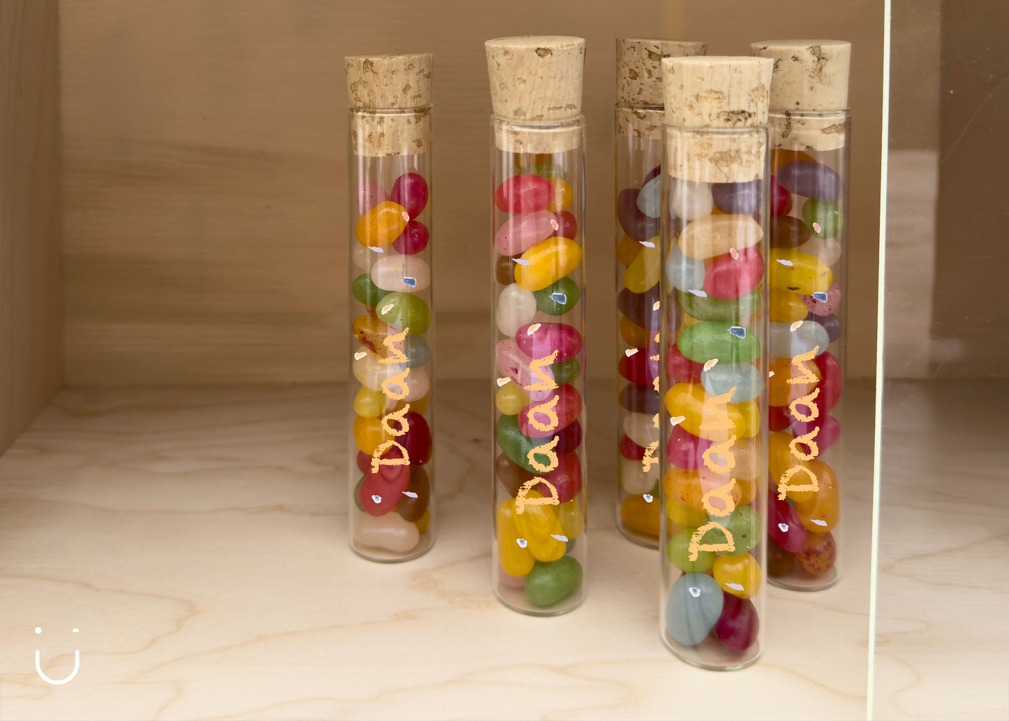 10x Buisje met jellybeans - Doopsuiker