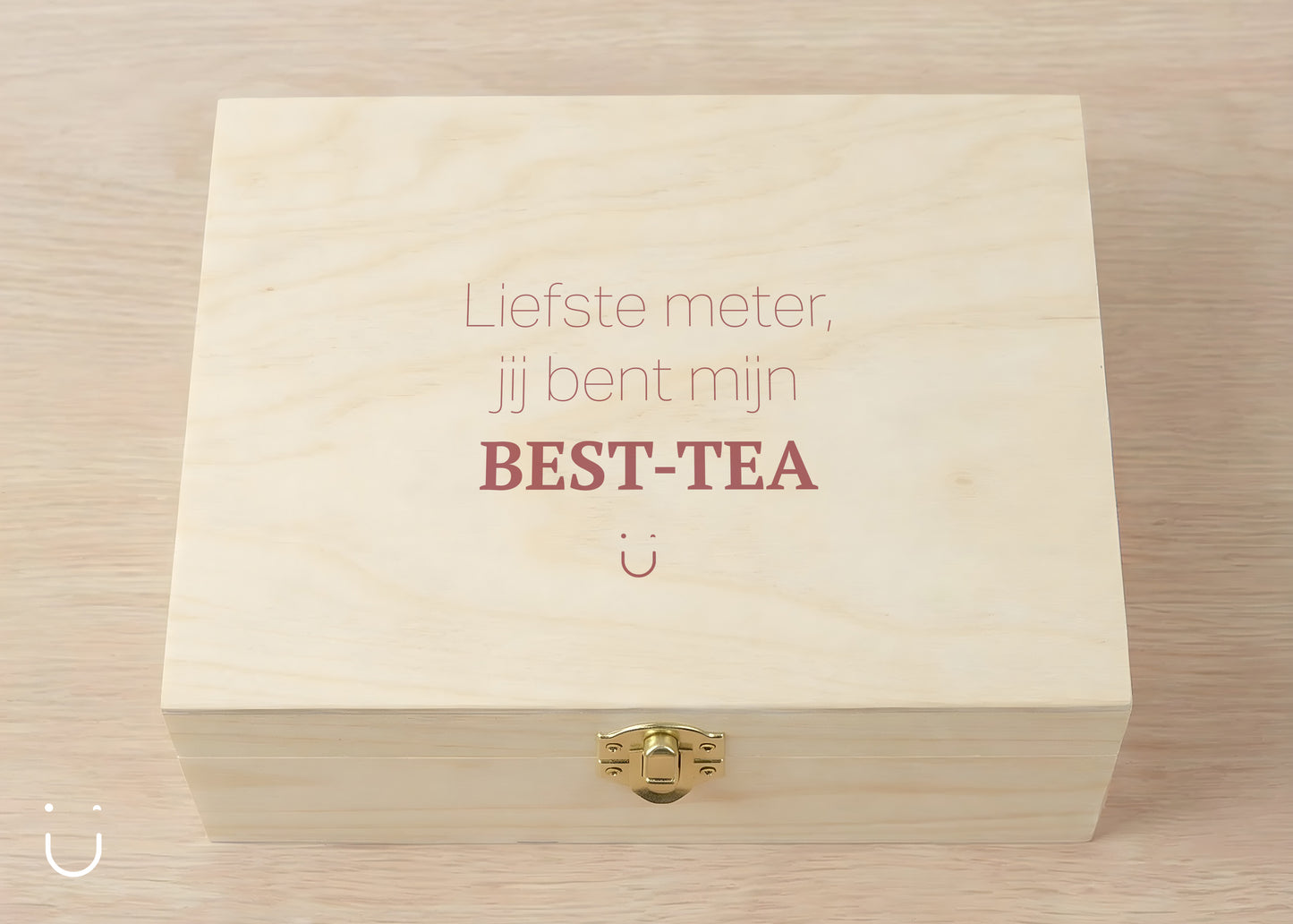 Houten theedoos - Liefste Meter cadeau