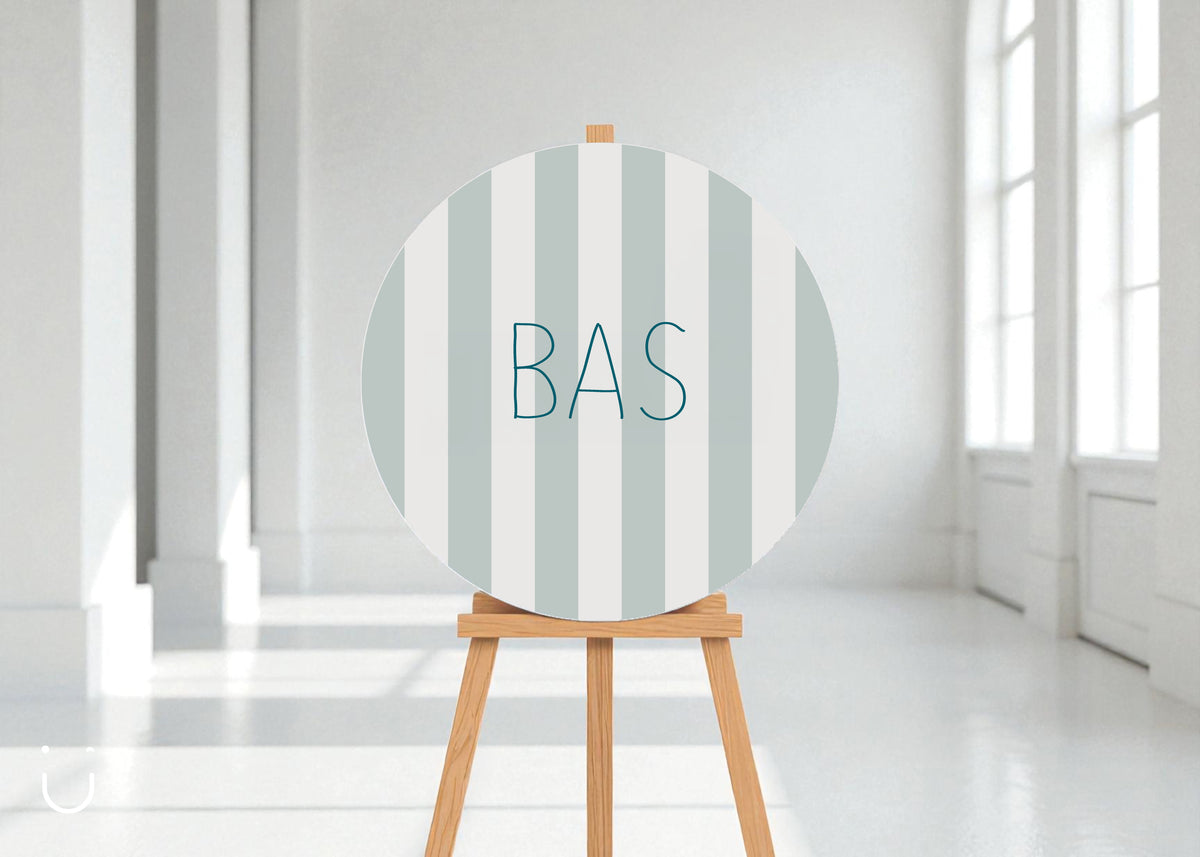 Welkomstbord "Streepjes blauw"