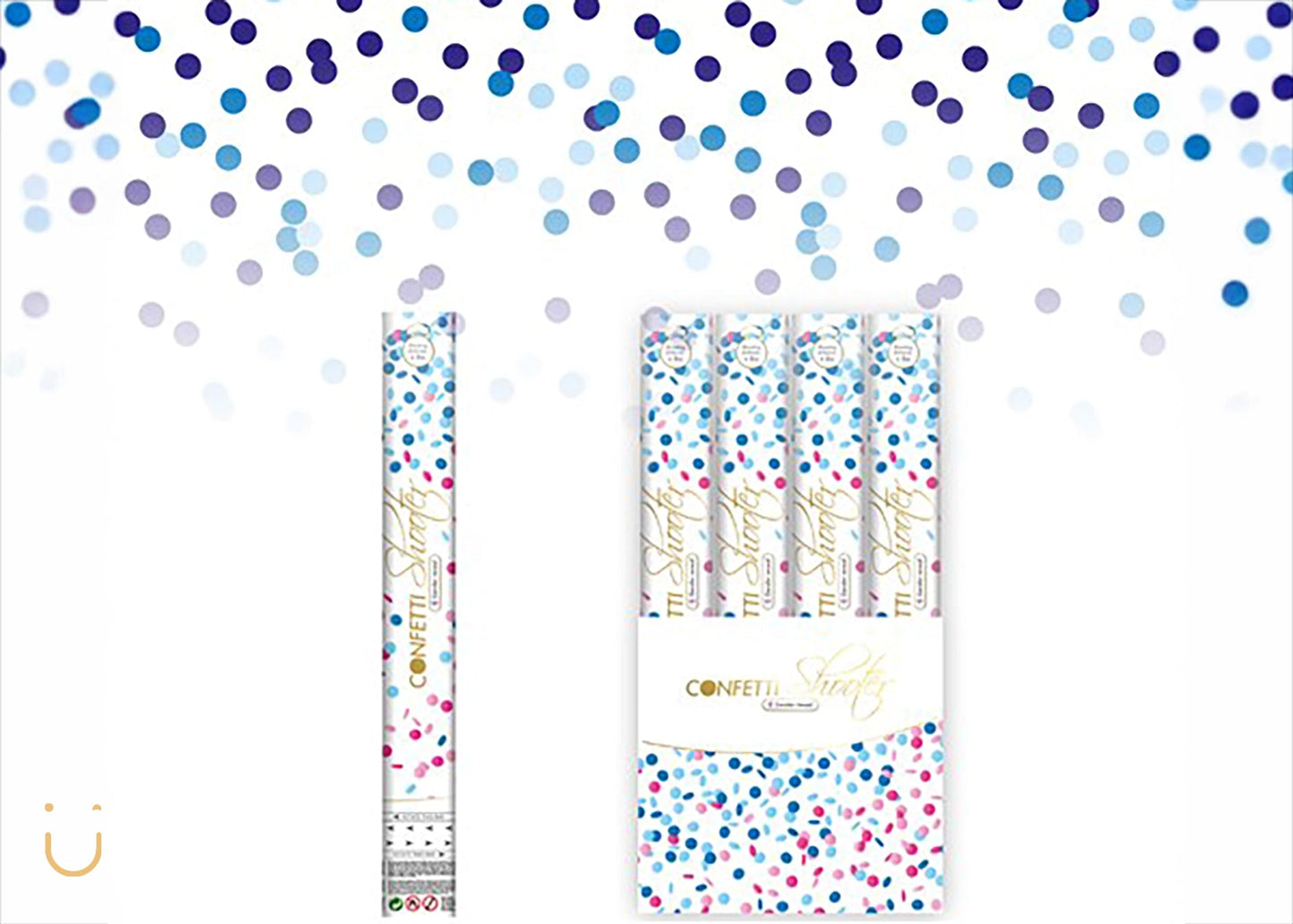 Confetti kanon - blauw - Deugeniet - Gender reveal