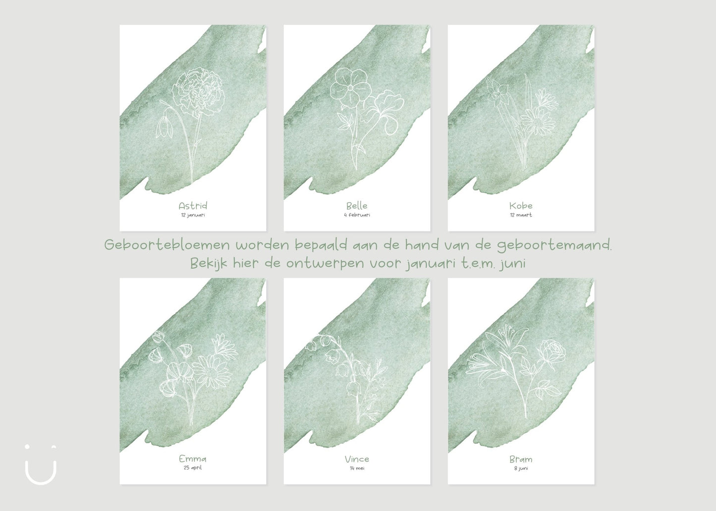 Geboortekaartje "Geboortebloem" - Deugeniet - Geboortekaartjes