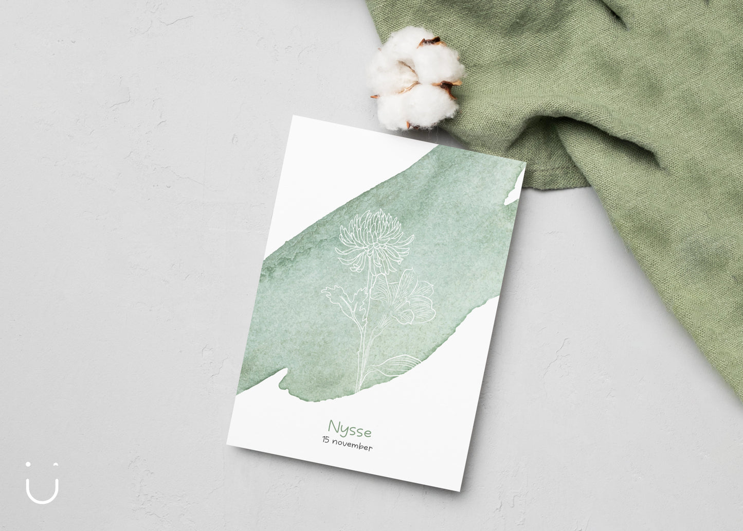 Geboortekaartje "Geboortebloem" - Deugeniet - Geboortekaartjes