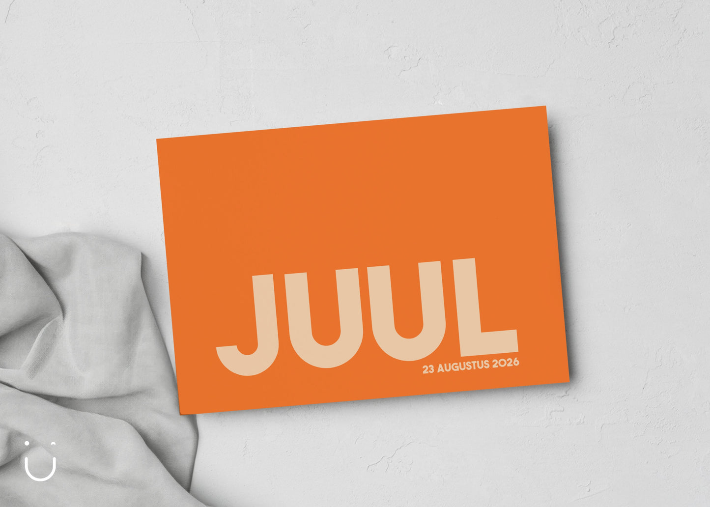 Geboortekaartje "GEKLEURD oranje" - Deugeniet - Geboortekaartjes
