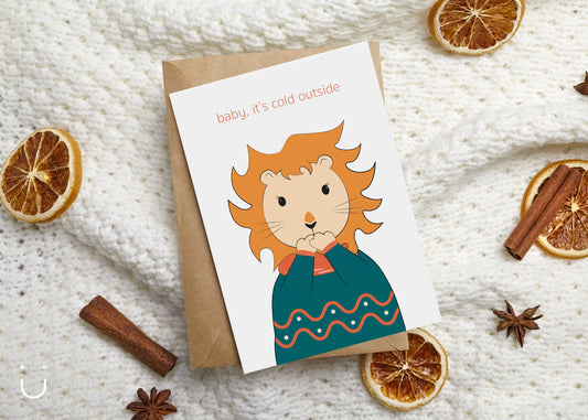 Baby, it's cold outside - kerstkaartjes