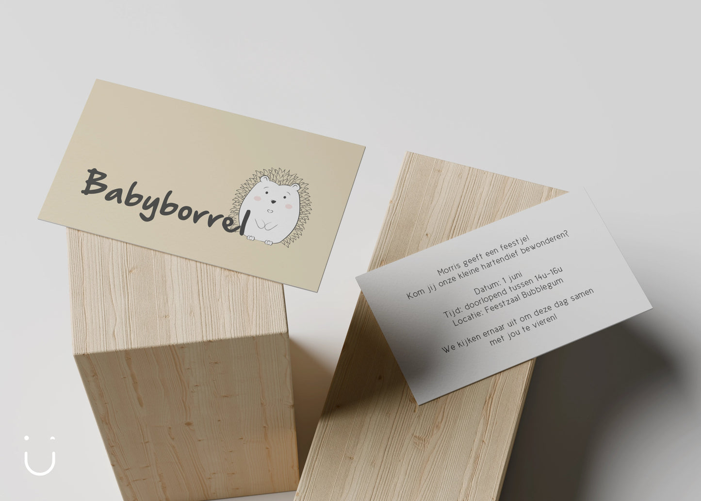 Kleine babyborrel kaartjes "Egel Morris" - Deugeniet -