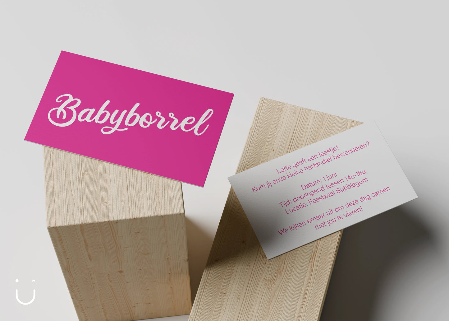 Kleine babyborrel kaartjes "Hi, Barbie" - Deugeniet -