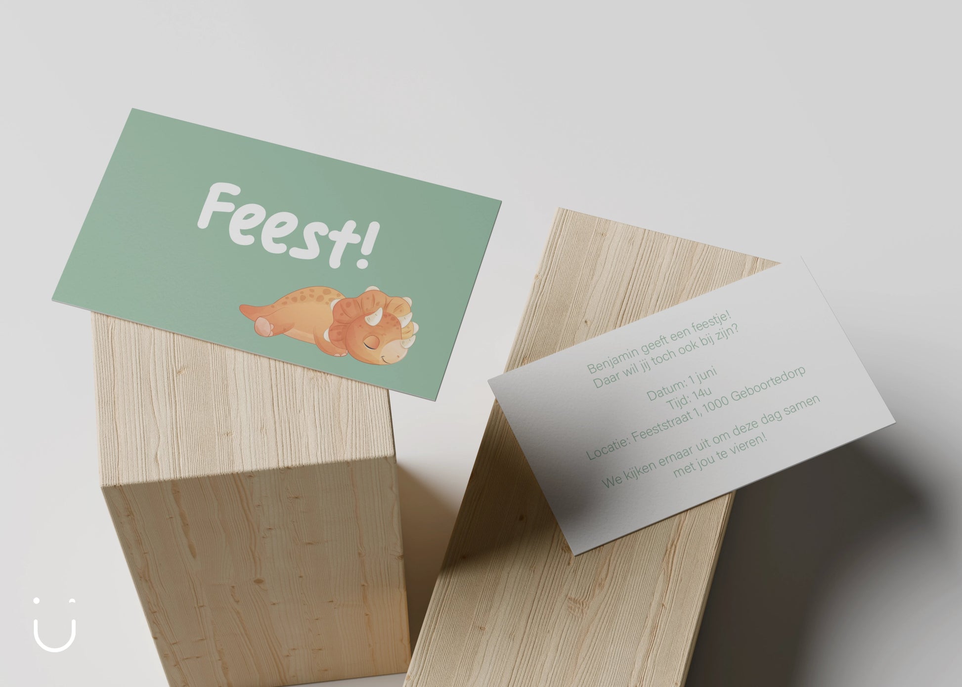 Kleine babyborrel kaartjes "I am a Dinosaur" - Deugeniet -