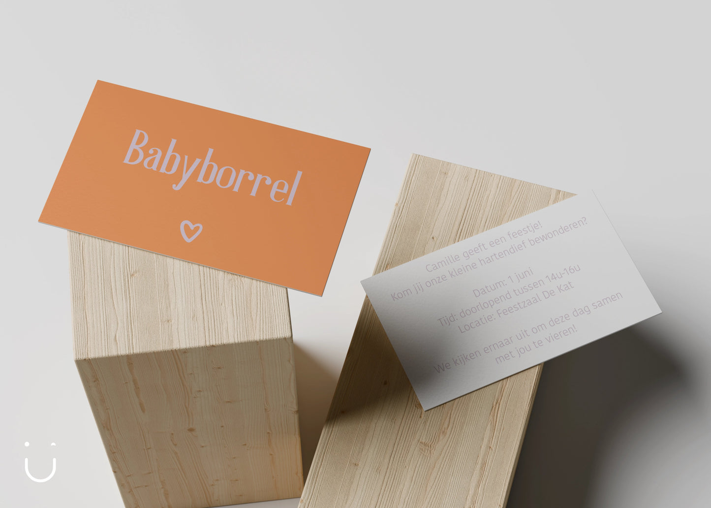 Kleine babyborrel kaartjes "LILA" - Deugeniet -