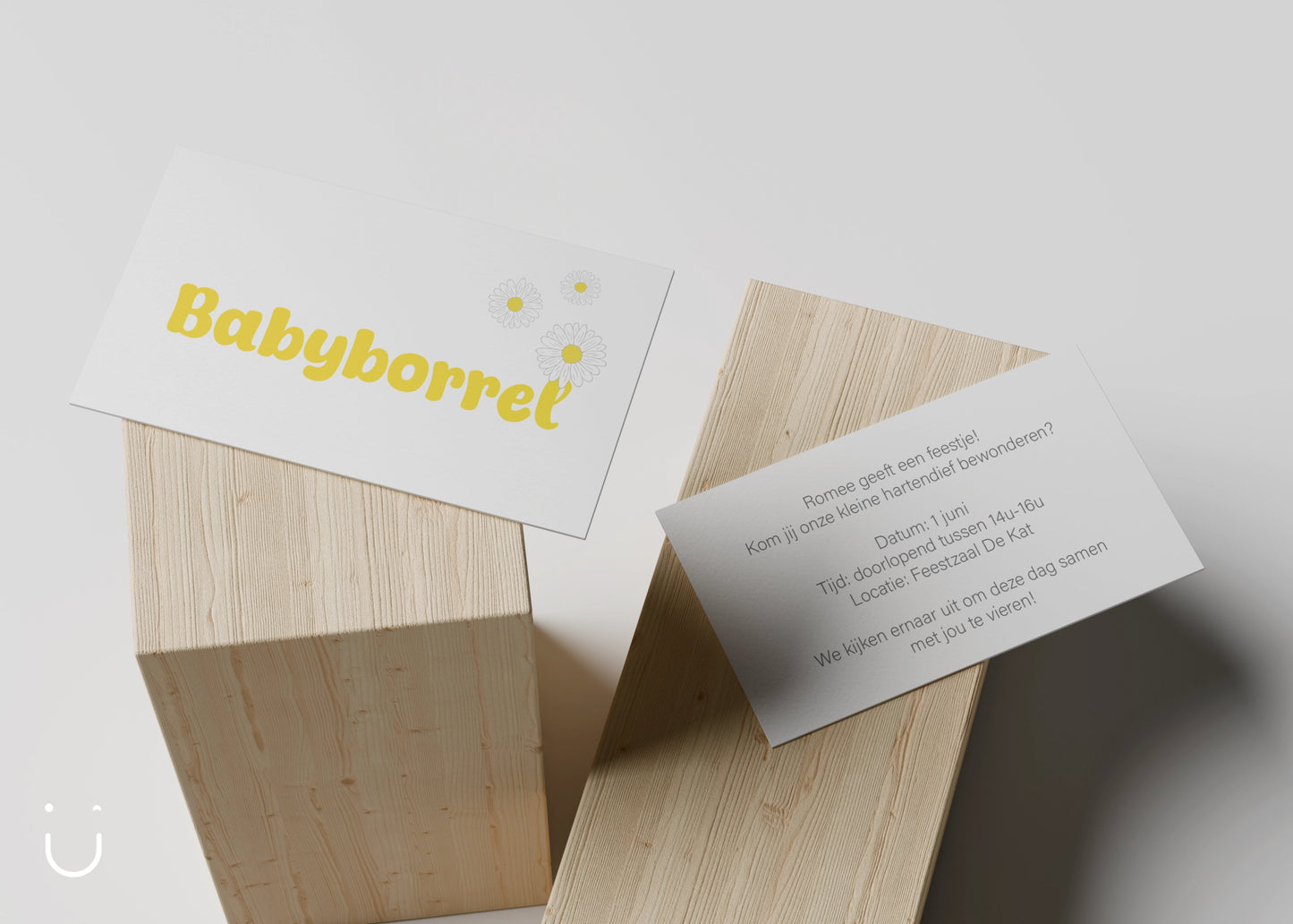 Kleine babyborrel kaartjes "Oepsie daisy" - Deugeniet -