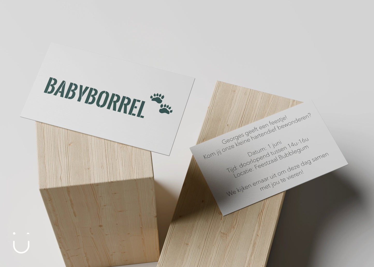 Kleine babyborrel kaartjes "Roarr" - Deugeniet -