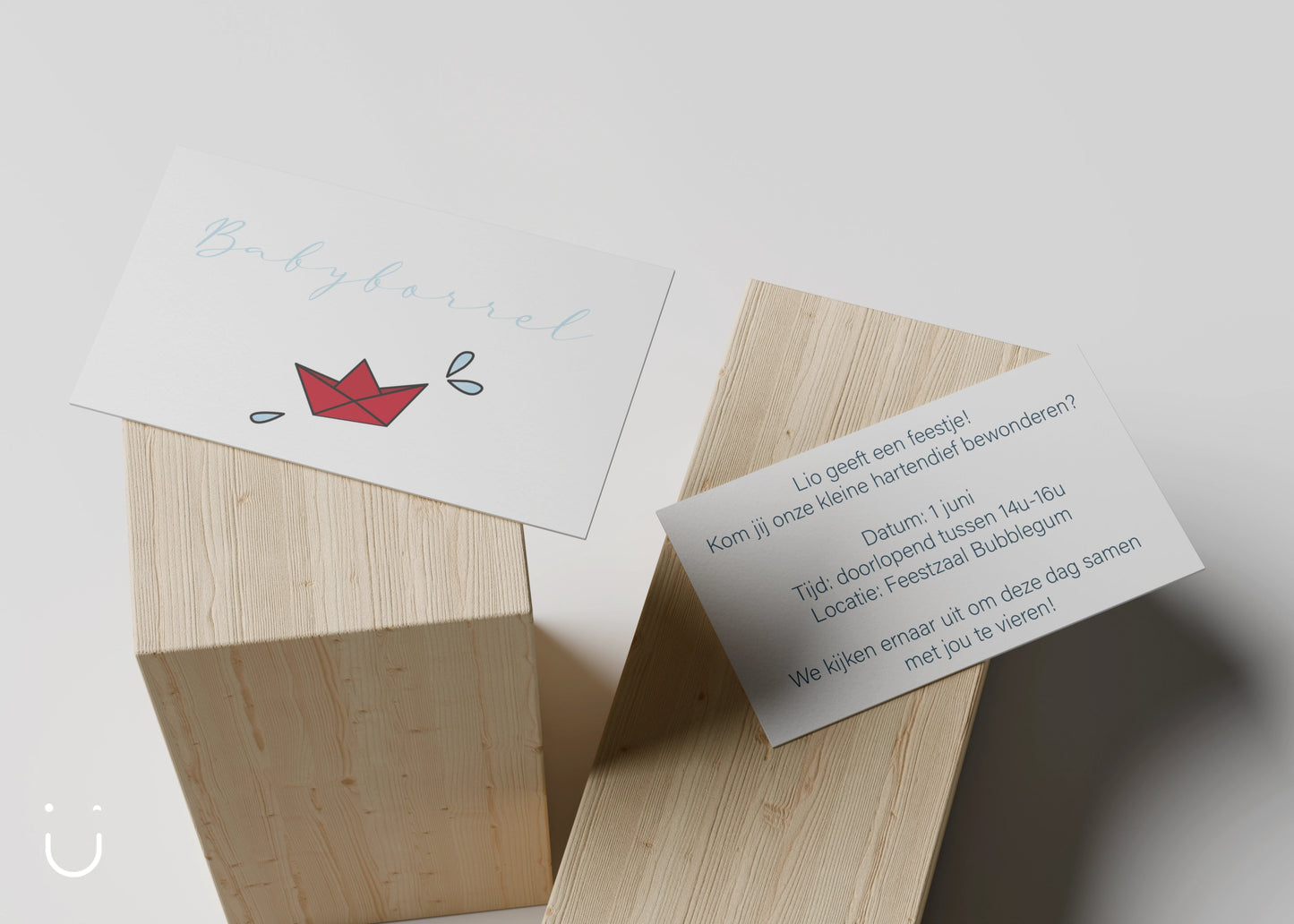 Kleine babyborrel kaartjes "Whaley welcome baby" - Deugeniet -