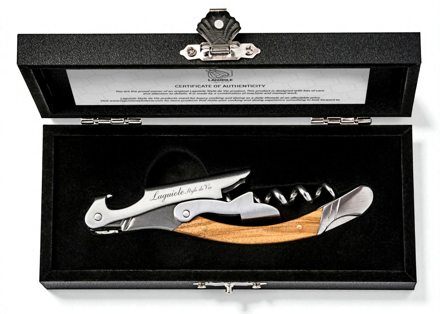 Kurkentrekker Olijfhout Laguiole - Peter vragen - Peter cadeau - Deugeniet - Meter/peter cadeaus