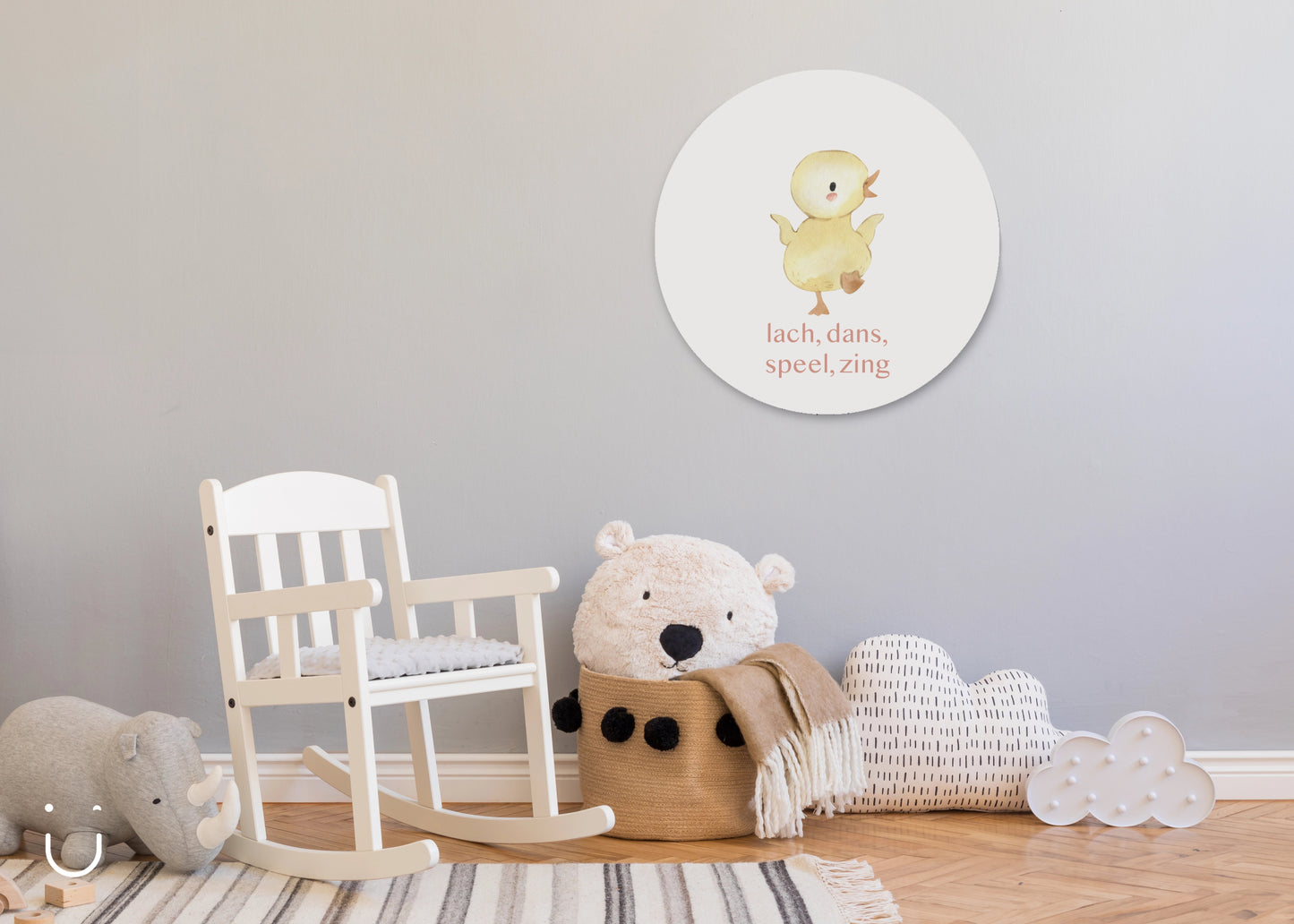 Muurcirkel "Eendje" - Deugeniet - Muurcirkel babykamer