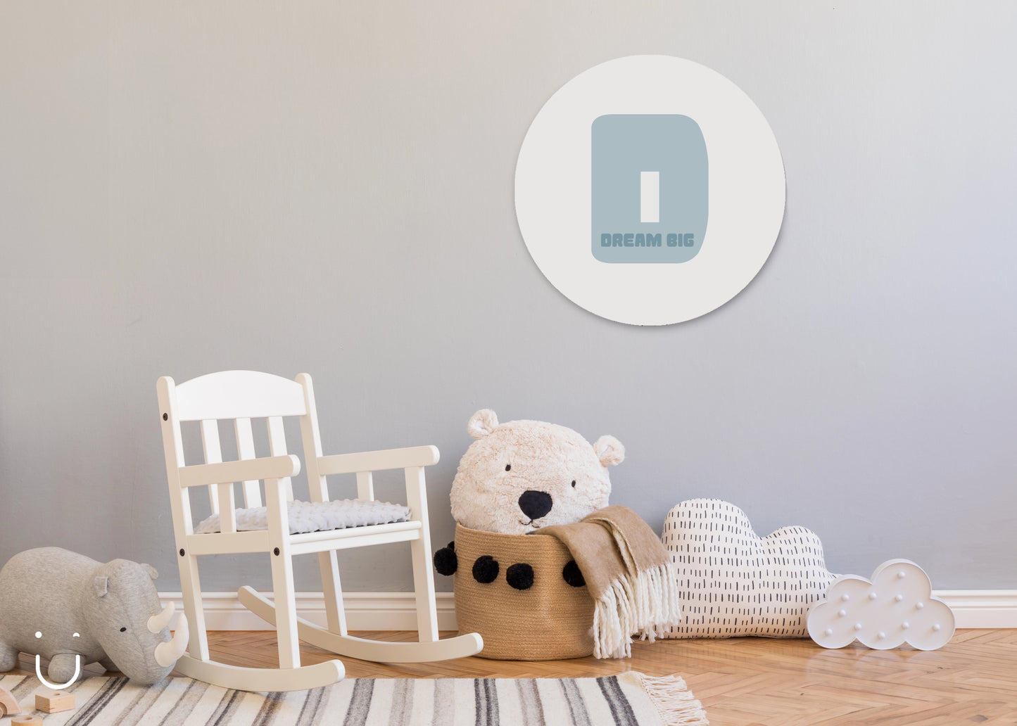 Muurcirkel "I'm blue" - Deugeniet - Muurcirkel babykamer