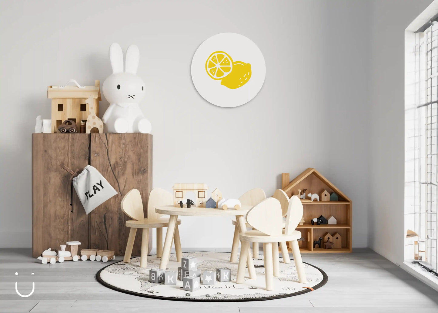 Muurcirkel "Lemon" - Deugeniet - Muurcirkel babykamer