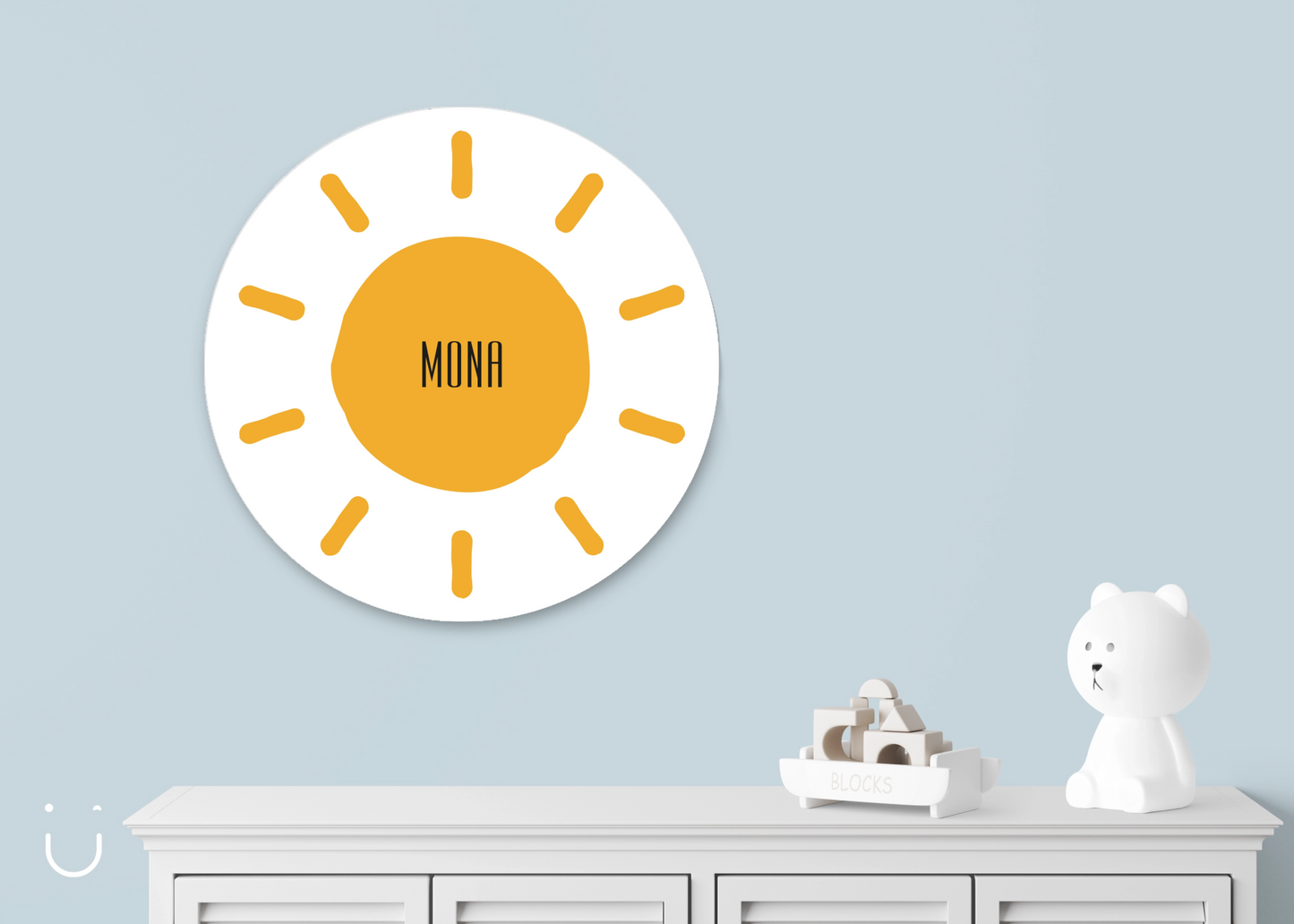 Muurcirkel "My Little Sunshine" - Deugeniet - Muurcirkel babykamer
