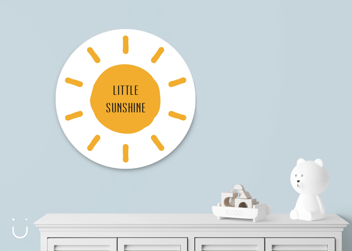 Muurcirkel "My Little Sunshine" - Deugeniet - Muurcirkel babykamer