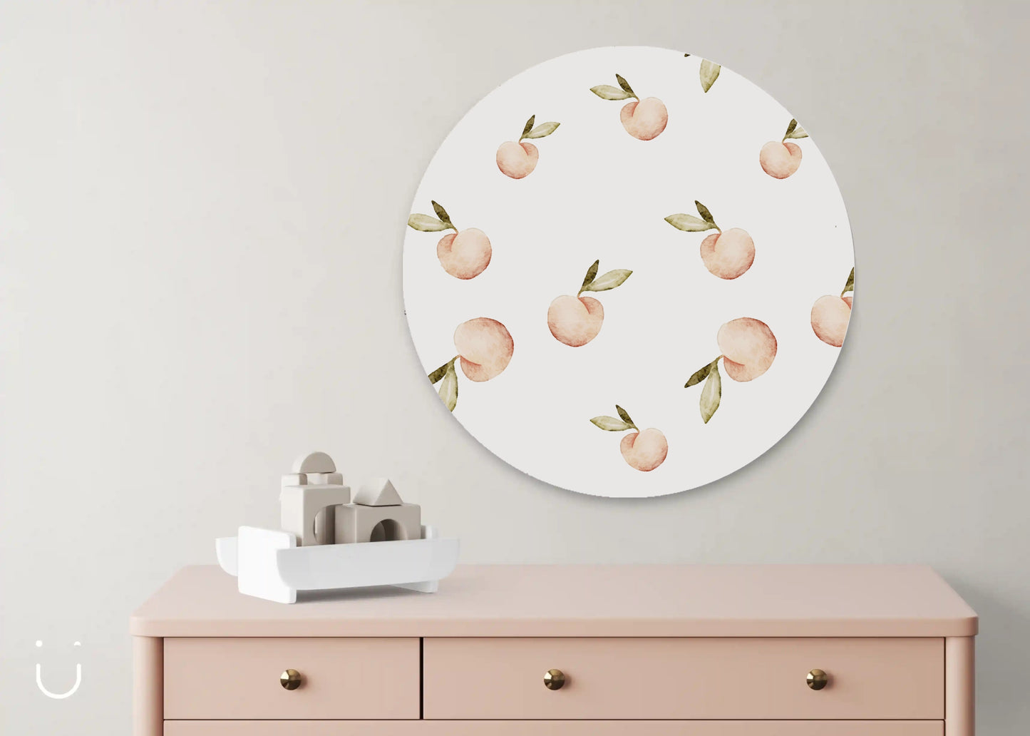 Muurcirkel "Peaches" - Deugeniet - Muurcirkel babykamer