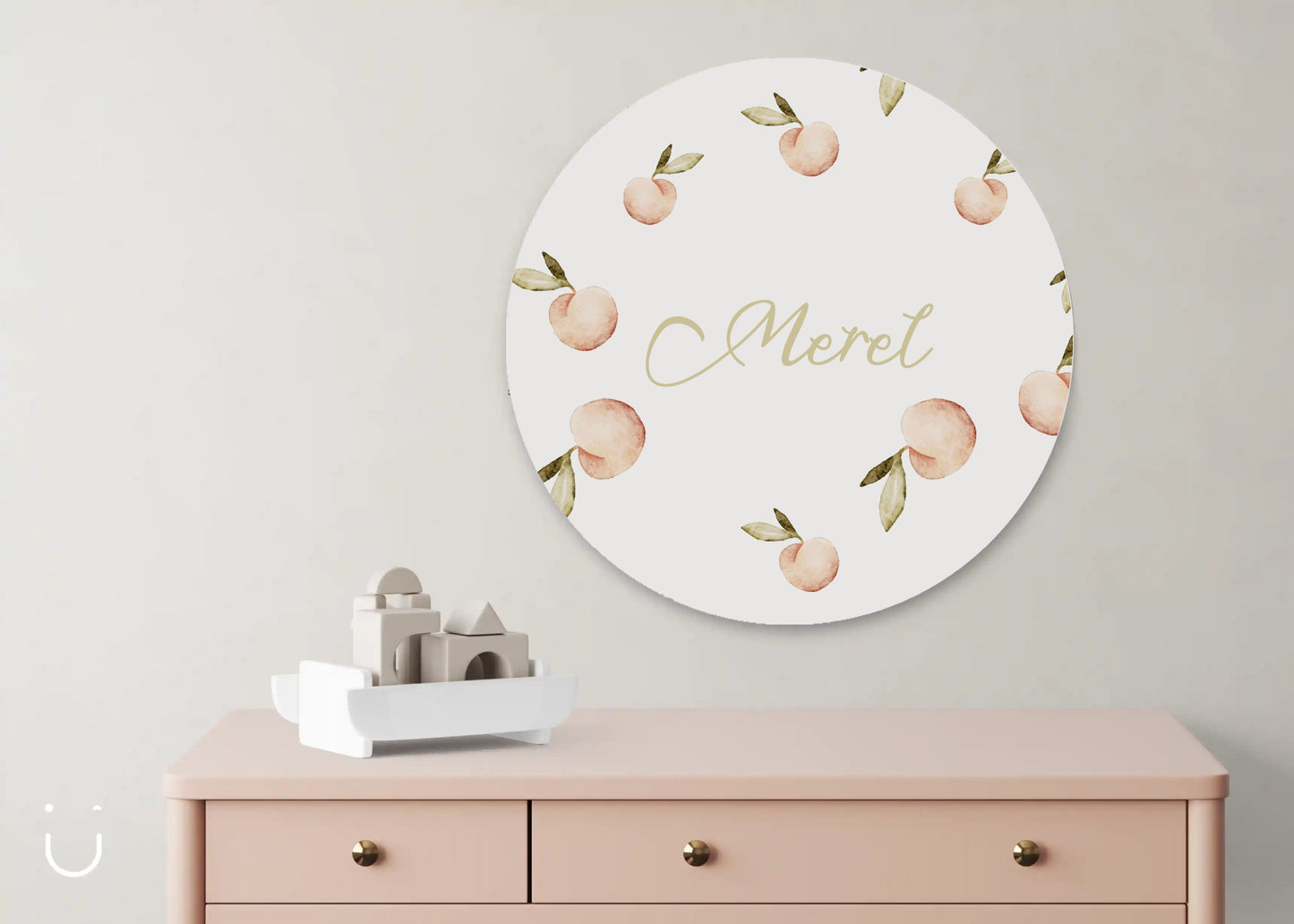 Muurcirkel "Peaches" - Deugeniet - Muurcirkel babykamer