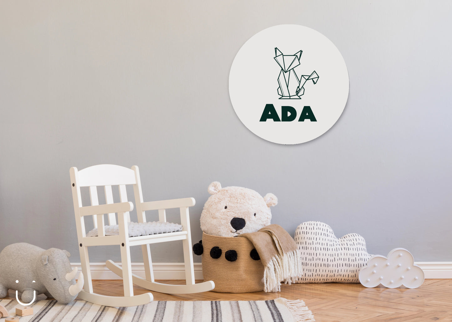 Muurcirkel "Vosje" - Deugeniet - Muurcirkel babykamer