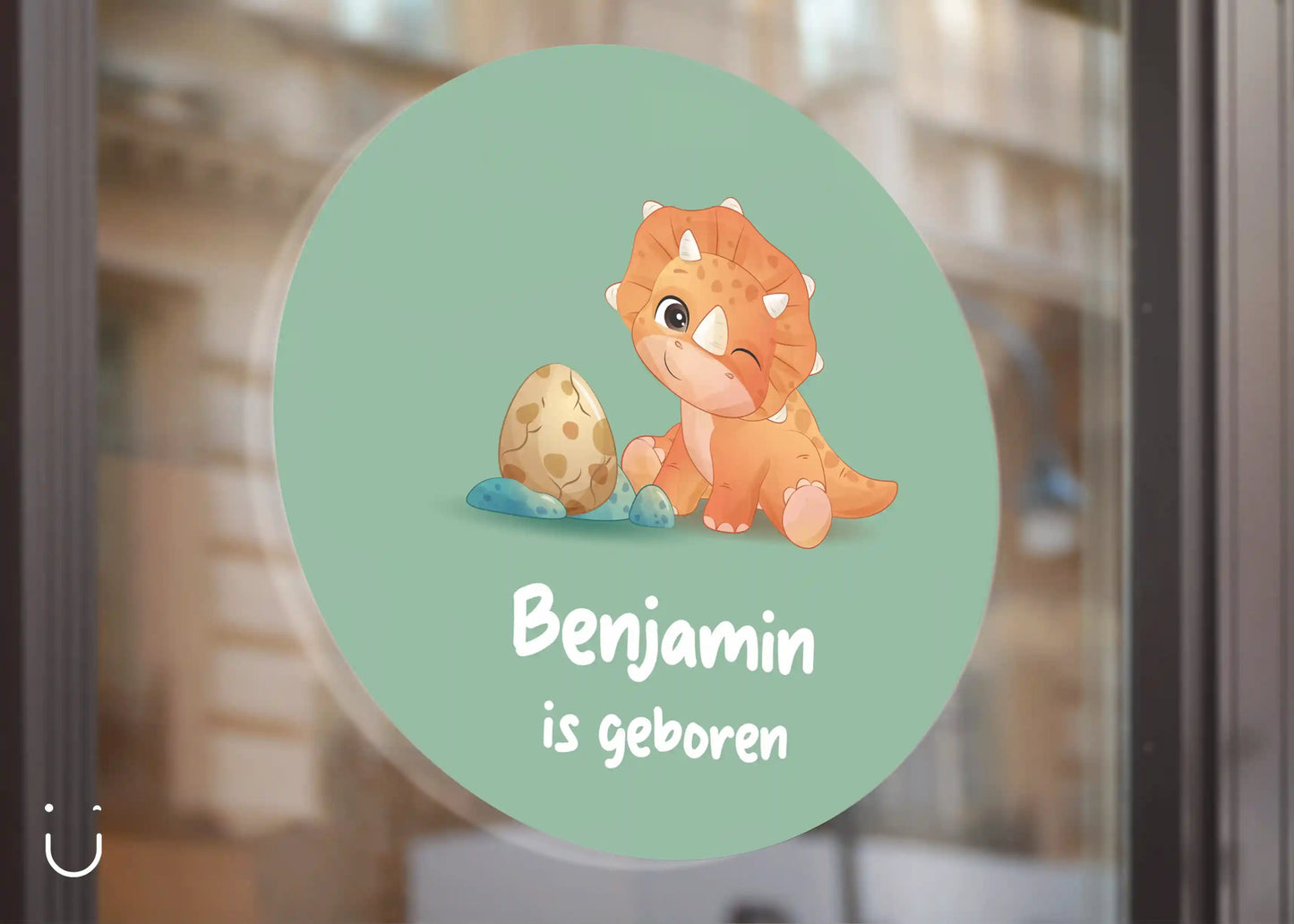Raamsticker "I am a dinosaur" - Deugeniet - Raamsticker geboorte