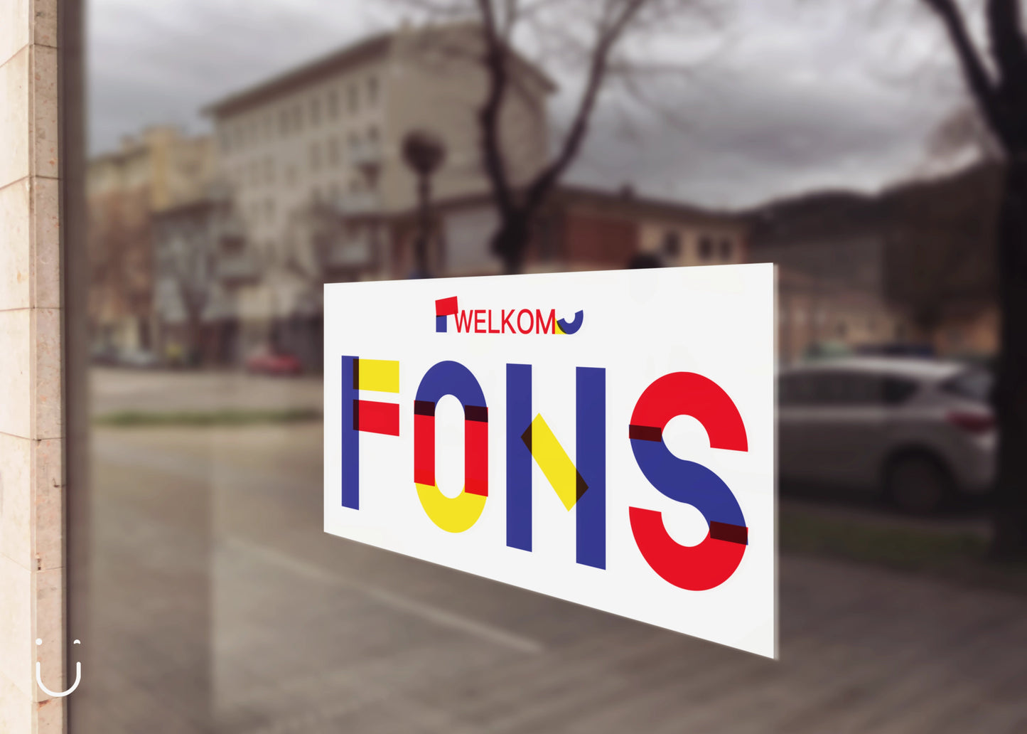 Raamsticker "Primary blocks" - Deugeniet - Raamsticker geboorte