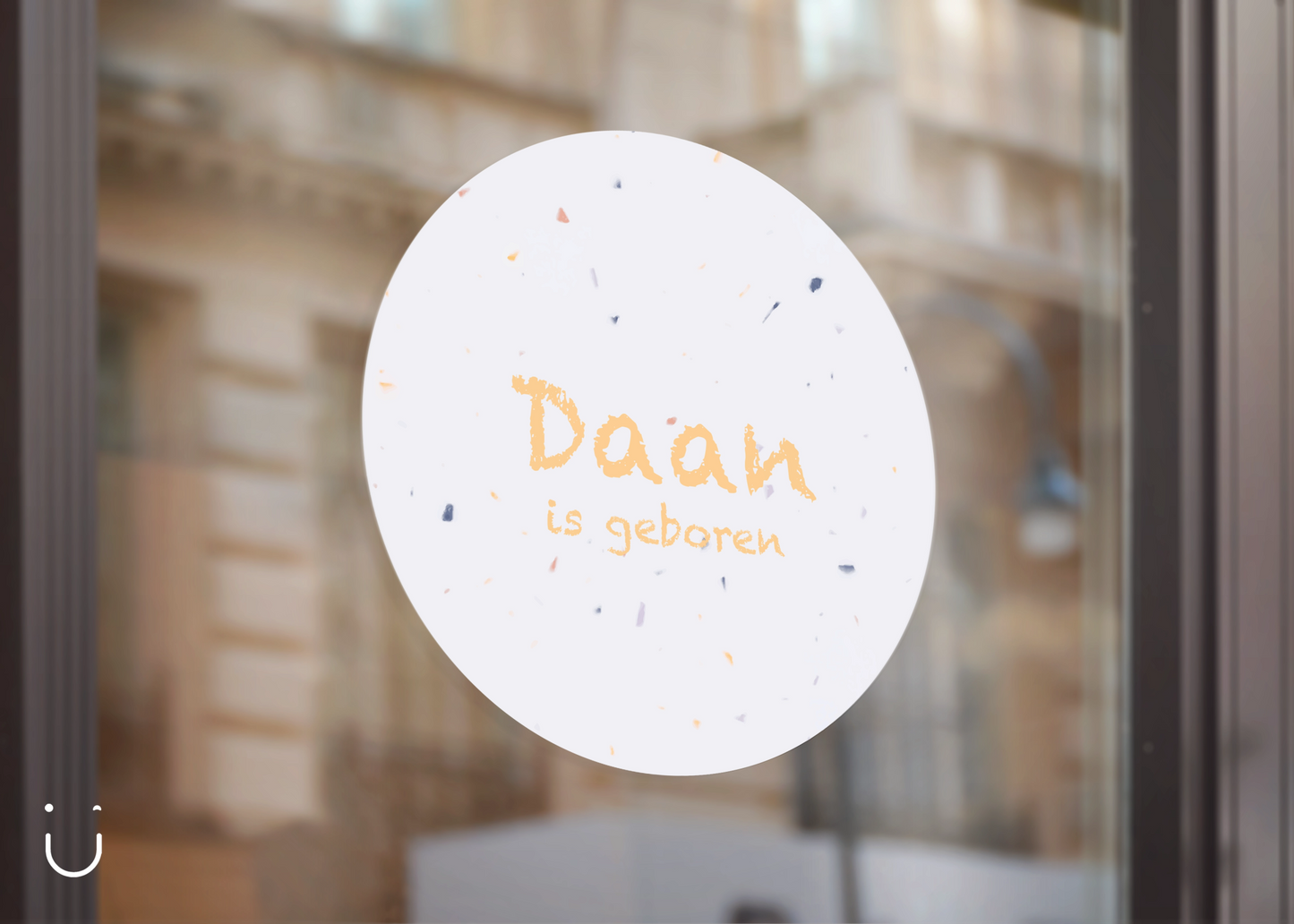 Raamsticker "Terrazzo" - Deugeniet - Raamsticker geboorte
